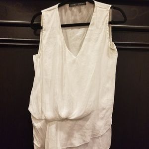 NWOT ZARA white sleeveless blouse